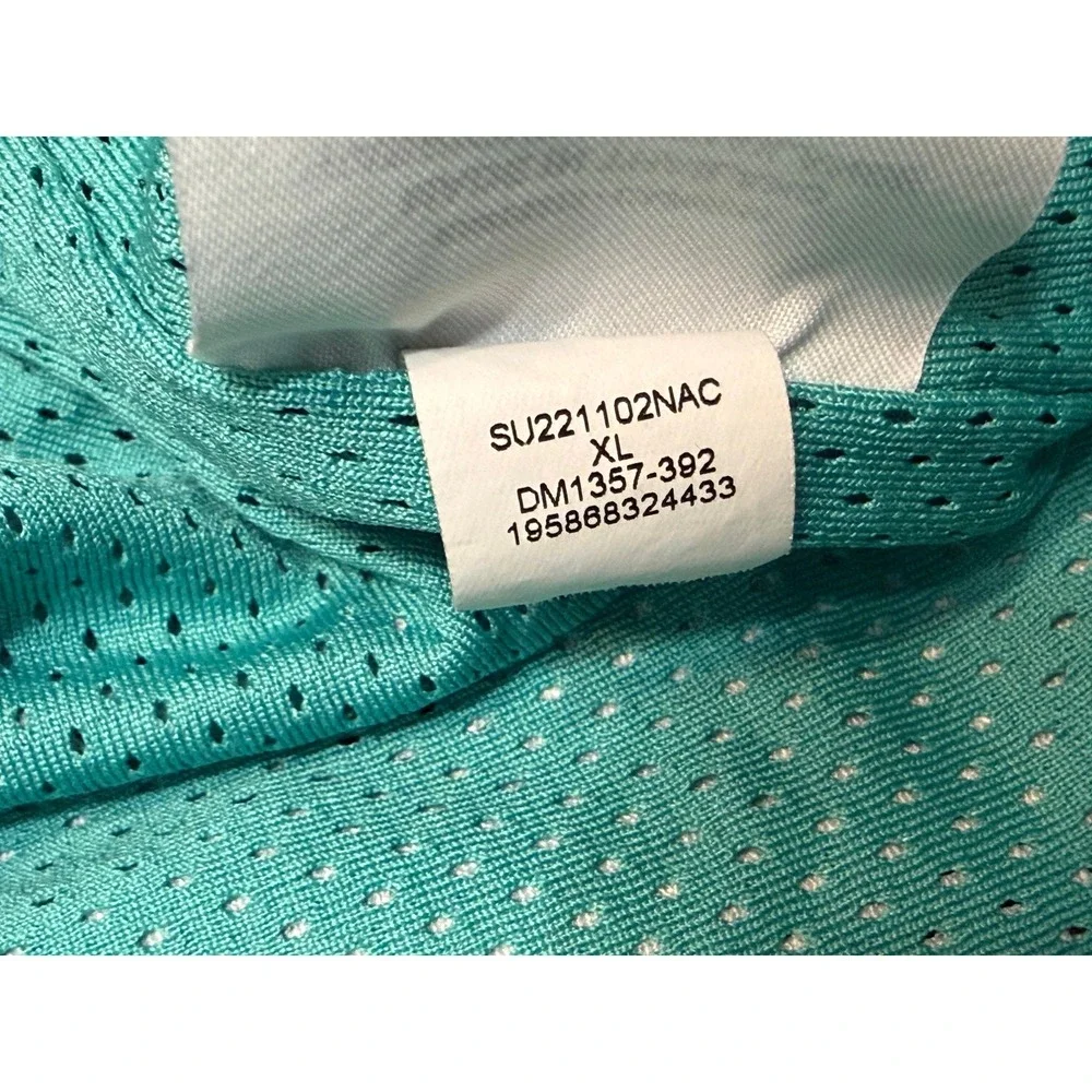 Nike Air Jordan Essentials Mesh Pinstripe Shorts Teal Blue Sz XL (DM1357-392)